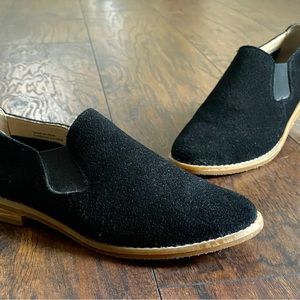 Like New Black Perforated Suede Loafers size 7